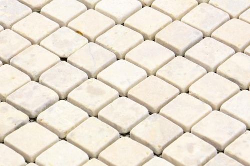 Mozaika marmurowa Garth na siatce kremowa 1 m2 na Arena.pl