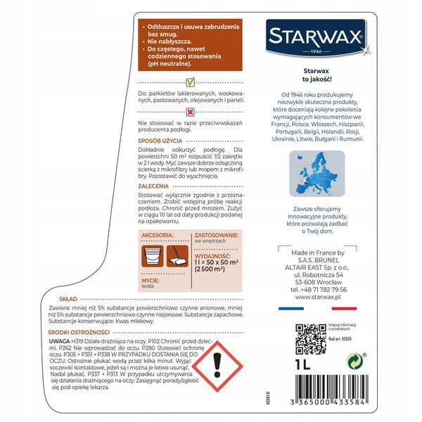 KONCENTRAT DO MYCIA 1L STARWAX 43358 zdjęcie 3