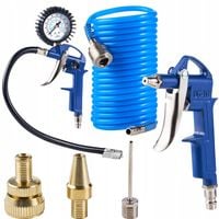 ZESTAW PNEUMATYCZNY LAKIERNICZY DO MALOWANIA POMPOWANIA KÓŁ MANOMETR 6 EL