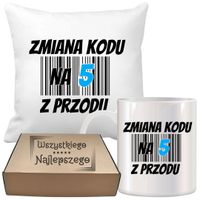 ZESTAW PODUSZKA I KUBEK ORYGINALNY PREZENT  NA URODZINY 20 30 40 50 60 LAT