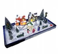 Świąteczne miasteczko wioska zestaw z pergolą