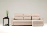 Narożnikowa kanapa rozkładana z pikowanymi poduszkami BORA