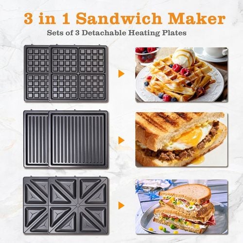 OPIEKACZ DO KANAPEK TOSTER GOFROWNICA PANINI 3W1 1200W Taylor Swoden na Arena.pl