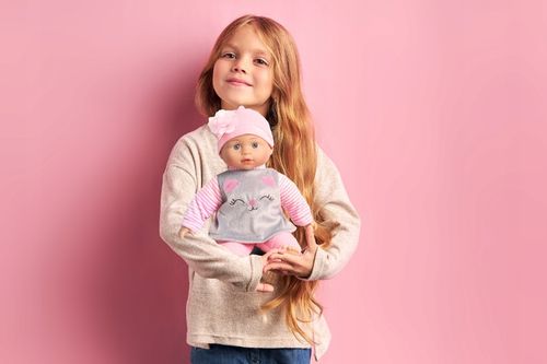 Lalka bobas jak żywa interaktywna ubranko mówi po polsku angielsku na Arena.pl