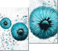 80CM 70CM 2 ELEME OBRAZ RAMA TURKUSOWE DMUCHAWCE DRUK ŚCIENNY PŁÓTNO