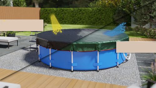 Pokrywa basenowa Planenfux 2-w-1 średnica 305 cm (do basenów 280-320 cm) na Arena.pl