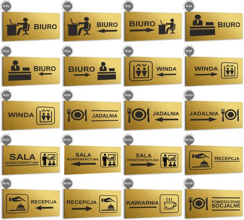 Tabliczka TOALETA DLA OSÓB NIEPEŁNOSPRAWNYCH aluminium informacyjna ZŁOTA na Arena.pl