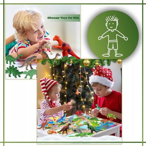 Kalendarz Adwentowy Świąteczny dla Dzieci 24 Dinozaury Kolejka Akcesoria na Arena.pl
