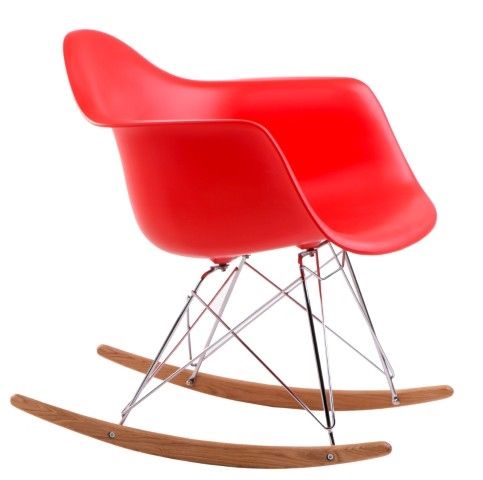 Krzesło P018RR PP czerwone, plozy D2 na Arena.pl