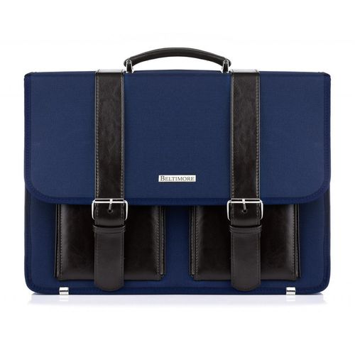 BELTIMORE torba męska teczka aktówka neseser z paskiem V459 granatowa na Arena.pl
