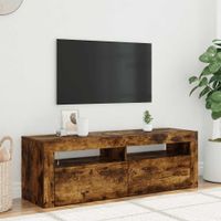 Szafka pod TV z oświetleniem LED, przydymiony dąb, 120x35x40 cm