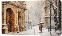 Obraz 100x60cm Zimowy Spacer Starym Miastem