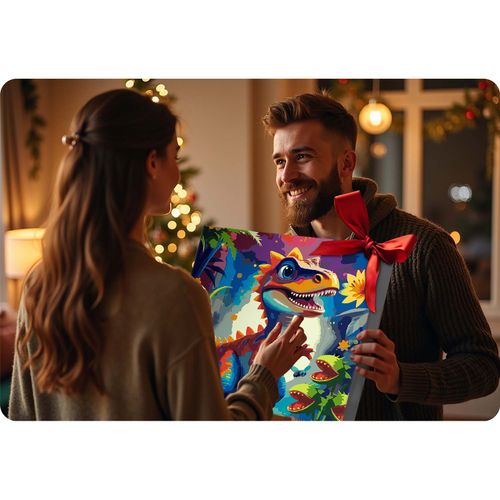 Obraz do malowania po numerach 40x50 cm Massido Dino na Arena.pl