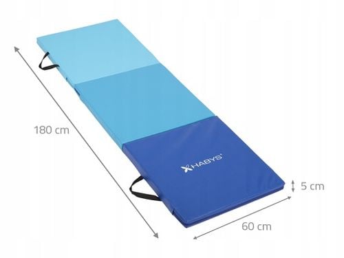 MATERAC GIMNASTYCZNY SKŁADANY DO ĆWICZEŃ REHABILITACJA 180x60x5CM na Arena.pl