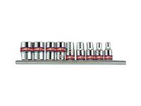 komplet nasadek calowych 1/4 6-kątne 9 sztuk 5-32mm - ky2509sr