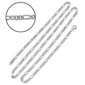 SREBRNY ŁAŃCUSZEK FIGARO 70 CM PRÓBA SREBRA 925