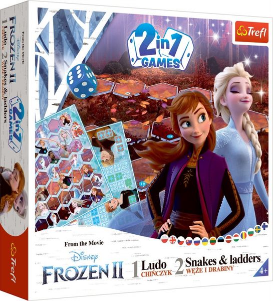 Gra 2w1 Chinczyk Weze i drabiny Frozen 2 zdjęcie 1