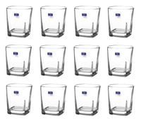 Szklanka do whisky drinków 250 ml kwadratowa bezbarwna komplet 12 sztuk