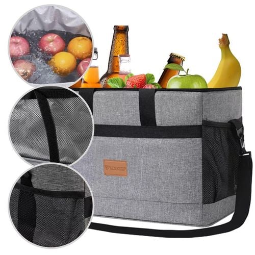 Torba Termiczna Duża Torba Termiczna na Plażę Piknik Szary Wycieczkę 40 l na Arena.pl