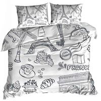 Pościel 3D bawełna satyna 160x200cm PARYŻ