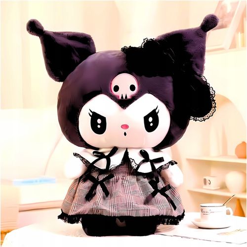 HELLO KITTY KUROMI MASKOTKA PLUSZAK ZABAWKA CZARNA SUKIENKA KOTEK 85 CM na Arena.pl