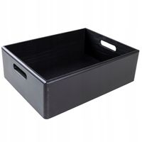 Skrzynka drewniana pudełko czarne 40x30x13 cm