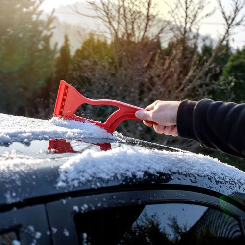 Skrobaczka Do Szyb Szczotka Skrobak Lodu Długa 2W1 na Arena.pl