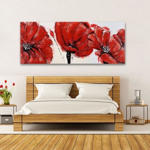 Deco Panel, Czerwone kwiaty – panorama 100x40 na Arena.pl