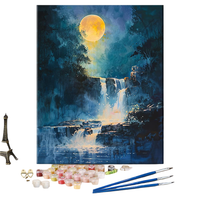 Malowanie po Numerach Krajobraz Bez Ramki Płótno DIY Zestaw 16x20 cm