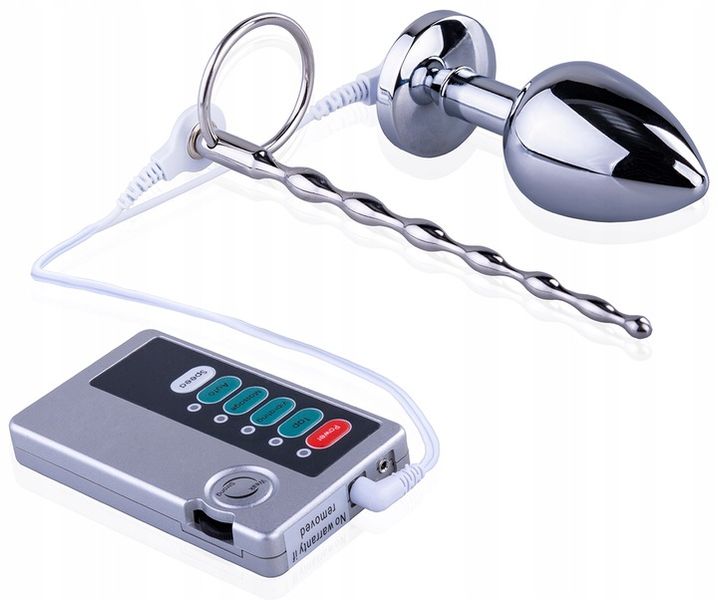 2 ELEKTRO STYMULATORY BDSM Korek Analny + Dilator zdjęcie 1