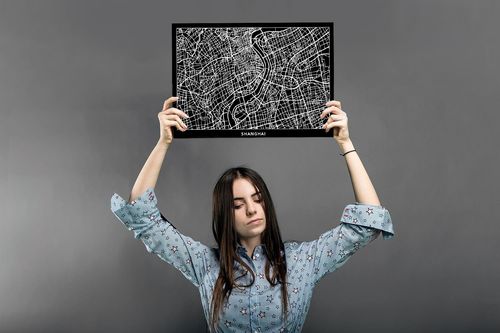 Deco Panel, Plan miasta Szanghaj 90x60 na Arena.pl