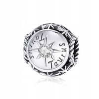 2 x Charms Zawieszka Charms Znak Zodiaku Byk Kamień Urodzinowy Charmsy