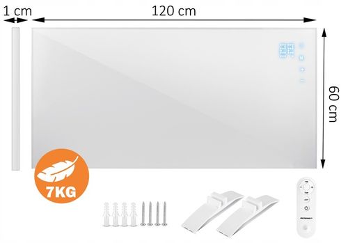 Grzejnik na podczerwień promiennik 720W panel grzewczy pilot WiFi aplikacja na Arena.pl