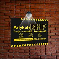 nadruk UV TABLICZKA reklamowa z lampą SZYLD dibond 40x30 ARTYKUŁY BHP
