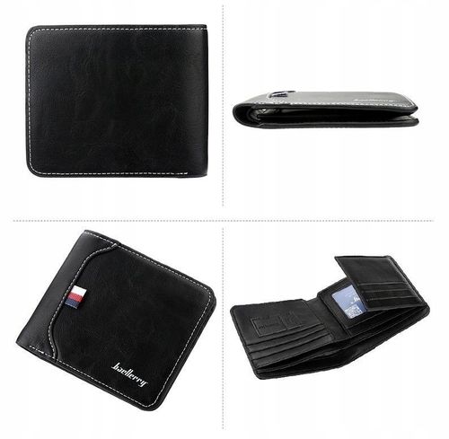 Męski Portfel Skórzany Czarny Skóra Elegancki Mały na Arena.pl