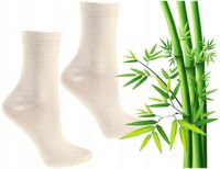 SKARPETKI ZDROWOTNE SKARPETY Ecru BAMBUSOWE Damskie MORAJ 1-PARA 35-38
