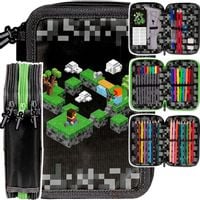 PIÓRNIK TRÓJKOMOROWY Z WYPOSAŻENIEM DLA FANA GRY MINECRAFT GAME GRA PIKSELE