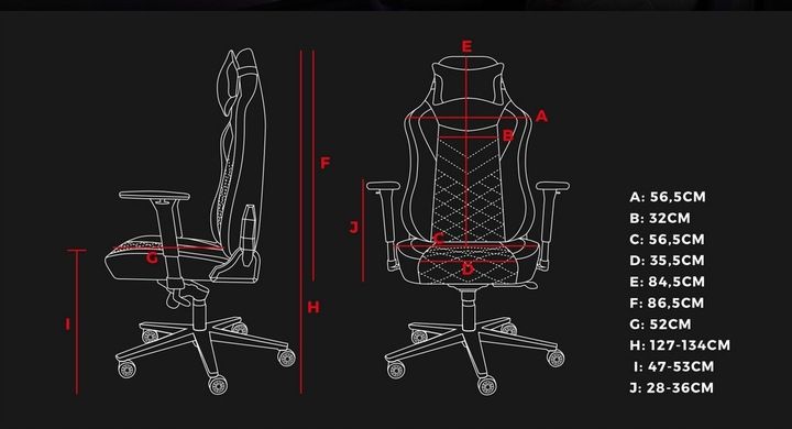 Fotel Gamingowy Biurowy Komputerowy GENESIS Nitro 890 G2 Czarny zdjęcie 5