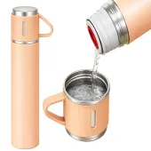 Termos 400ml 3 kubki stal nierdzewna na kawę herbatę zimne i ciepłe