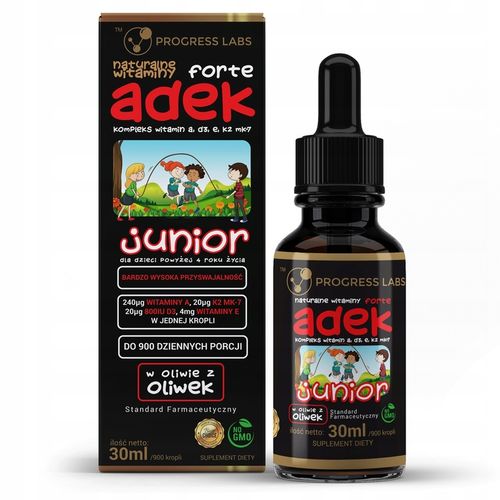 Witamina ADEK A D3 E K2 MK-7 Dla Dzieci 30ml na Arena.pl