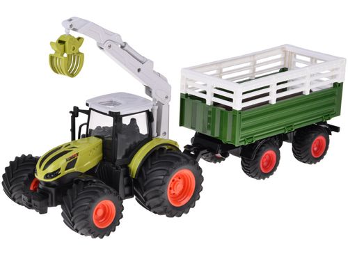 TRAKTOR Z PILOTEM  I PRZYCZEPĄ DO BALI DREWNA STEROWANY na Arena.pl