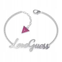Bransoletka damska srebrna Guess litery 15cm