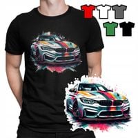 KOSZULKA T-SHIRT MĘSKI WZORY DO WYBORU - BMW AUTA SAMOCHODY - XS