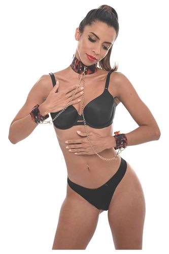 zestaw kajdanki na ręce obroża krępowanie bdsm sex na Arena.pl