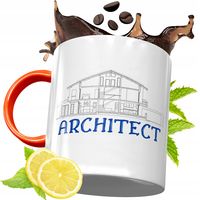 Kubek Pomarańczowy Dla Architekta Prezent Z Nadrukiem Ze Zdjęciem