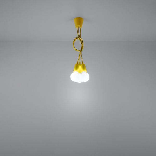 Lampa wisząca DIEGO 3 żółta zdjęcie 6