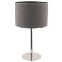 Stojąca LAMPA stołowa HOTEL 9301 Nowodvorski abażurowa LAMPKA nocna do sypialni pasteri maserlo szara