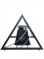 Znicz Solarny nowoczesny kapliczka metalowy trójkąt 25 cm