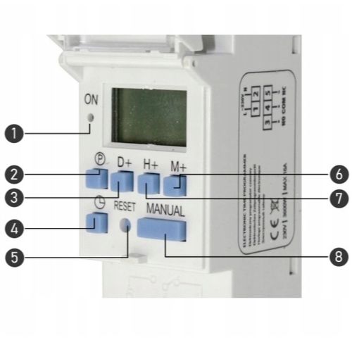 PROGRAMATOR CZASOWY NA SZYNĘ DIN CYFROWY TYGODNIOWY TIMER ELEKTRONICZNY LCD na Arena.pl