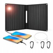 ŁADOWARKA SOLARNA DO TELEFONU 15W PANEL SŁONECZNY TURYSTYCZNY SKŁADANY